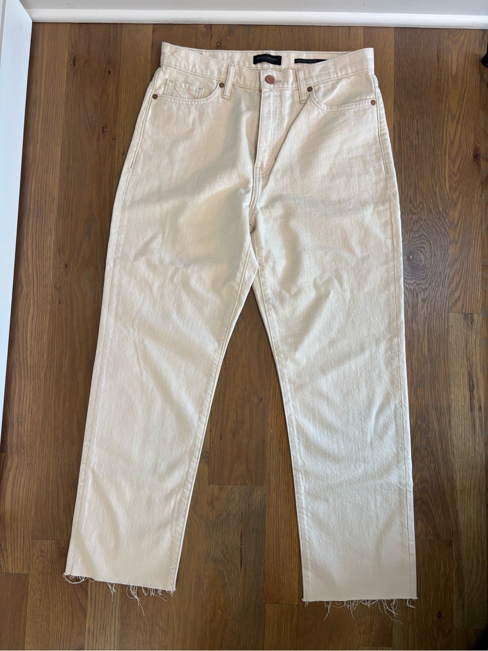 Banana Republic Cream Straight-Leg Women's Jeans